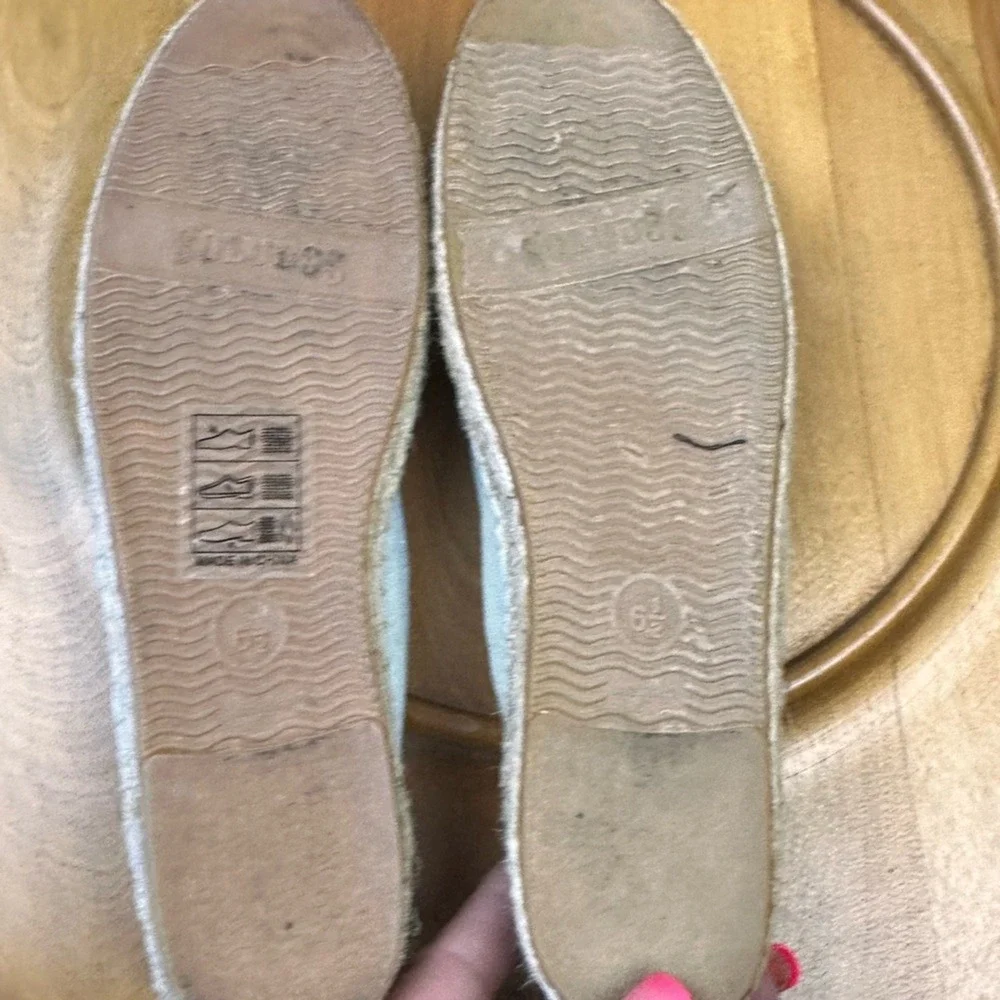Soludos Size‎ 6.5 Blue and Pink Flamingo Espadrilles
